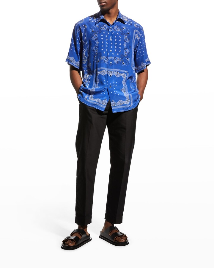 Etro Men's Silk Bandana Short-Sleeve Shirt - ShopStyle