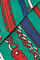 Thumbnail for your product : Gucci Printed Silk-twill Scarf - Forest green