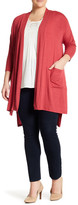 Thumbnail for your product : Bobeau Pocket Front Cardigan (Plus Size)