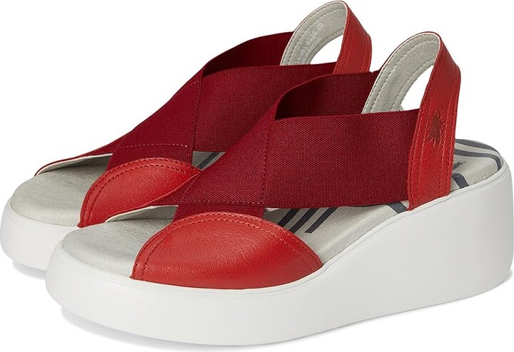 Fly London DAIF216FLY Women's Sandals Devil Red : EU 39 (US Women's 8-8.5) M Leather