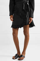 Thumbnail for your product : Etoile Isabel Marant Milou Ruffled Broderie Anglaise Cotton Mini Skirt - Black