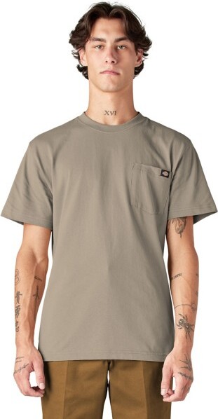 Men's Dickies Mens Heavyweight Pocket T-Shirt 3XLarge Tall Desert Sand