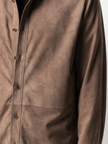 Thumbnail for your product : Desa 1972 Button-Up Suede Shirt Jacket