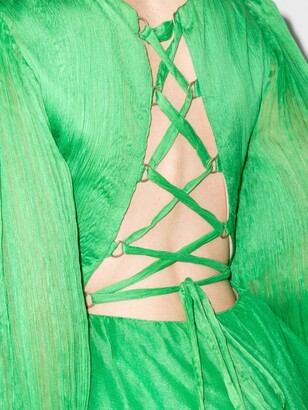 Maria Lucia Hohan Lilou draped silk mini dress