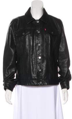 Levi's Faux Leather Button-Up Jacket