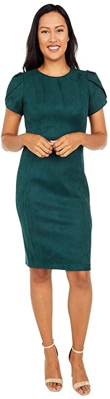 calvin klein green sheath dress