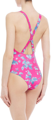 Carolina Herrera + Rose Cumming Printed Swimsuit