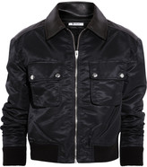 Thumbnail for your product : Alexander Wang T by Leather-trimmed shell jacket