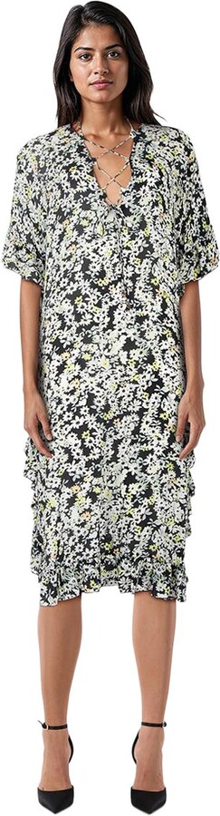 Chloé Floral Print Ruffle Kaftan Dress Size S