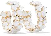 Thumbnail for your product : Kenneth Jay Lane Gold-Tone Stone And Crystal Hoop Earrings