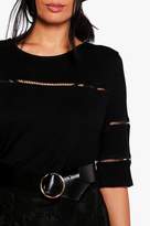 Thumbnail for your product : boohoo Helen Lace Insert Short Sleeve T-Shirt