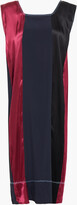 Thumbnail for your product : Marni Crepe-paneled color-block satin midi dress