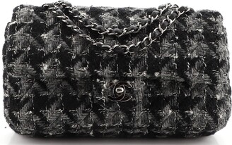 Chanel Classic Double Flap Bag Quilted Tweed Medium - ShopStyle