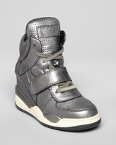 Thumbnail for your product : Ash Lace Up High Top Wedge Sneakers - Funky