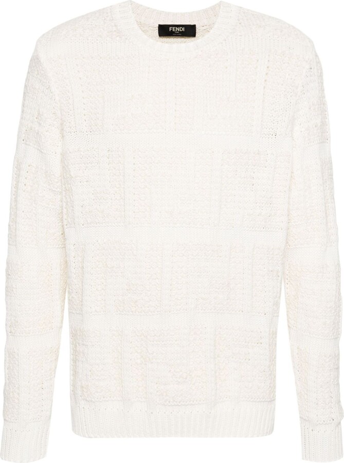 Fendi FF chunky-knit jumper ShopStyle Crewneck Knitwear
