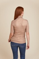 Thumbnail for your product : Majestic Soft Touch Metallic Elbow Slv Turtleneck - Green