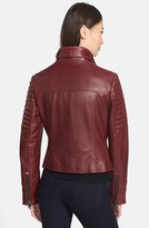 Thumbnail for your product : Nicole Miller Asymmetrical Lambskin Leather Moto Jacket