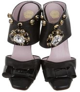 Thumbnail for your product : Viktor & Rolf Leather Embellished Mules
