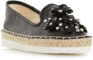 Head Over Heels ENISTA - Floral Embellished Espadrille Shoe
