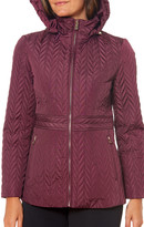 Thumbnail for your product : Kate Spade Quilted Chevron Funnel-Neck Midi Jacket
