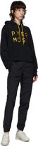 Thumbnail for your product : Pyer Moss Black Logo Cropped Hooded Sweatshirt