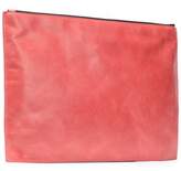 Thumbnail for your product : McQ Script Embossed Cracked-Leather Clutch
