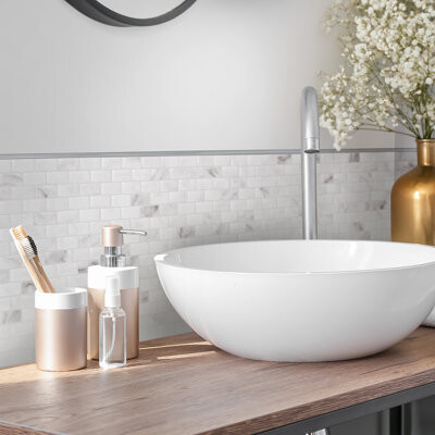 Smart Tiles Peel and Stick Gel Backsplash Tile Edge 18" x 0.27" (Set of 4)