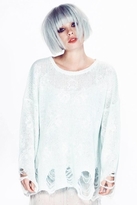 Thumbnail for your product : Wildfox Couture Star Clouds Lennon Sweater in Ice Cold
