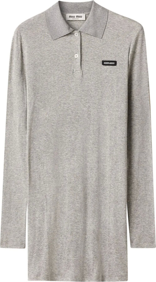 Miu Miu Ribbed-Knit Mini Dress