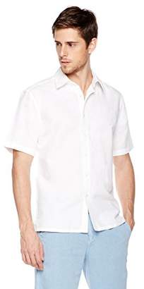 Isle Bay Linens Men's Short Sleeve Paisley Prints Slim Woven Shirt L