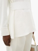 Thumbnail for your product : Tibi Belted Crepe Peplum Top - White