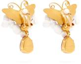 Thumbnail for your product : Dolce & Gabbana Butterfly And Crystal Drop Clip Earrings - Womens - Multi