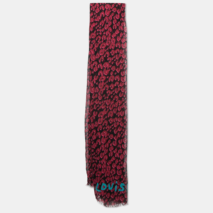 Louis Vuitton Precious Tiger Scarf, Red, One Size