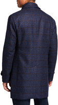 Thumbnail for your product : Neiman Marcus Men's Plaid Wool Topcoat