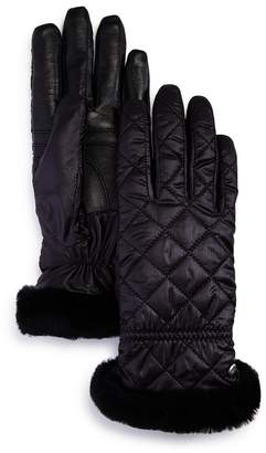 UGG All Weather Shearling Cuff Quilted Tech Gloves
