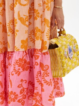 ALÉMAIS Alémais - Luis Floral-print Tiered Ramie Midi Dress - Multi