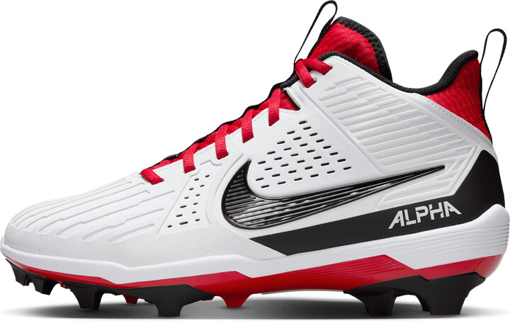 Nike Men's Alpha Menace Strong Football Cleats in White | II5139-102