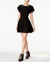 Thumbnail for your product : Bar III Cutout Crepe Fit & Flare Dress, Created for Macy's