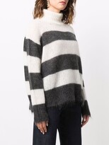Thumbnail for your product : P.A.R.O.S.H. Striped Turtleneck Jumper