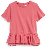 Thumbnail for your product : Burberry 'Mini Tyna' Cotton Peplum Top (Toddler Girls)