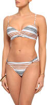 Thumbnail for your product : Vix Paula Hermanny Striped Mid-rise Bikini Briefs