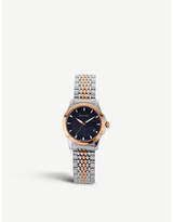Thumbnail for your product : Gucci YA126512 G-Timeless Collection bi-colour stainless steel and pink-gold PVD watch, Women's, Black