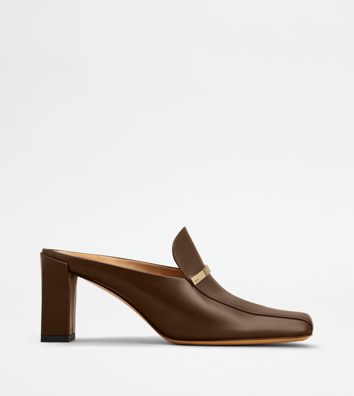 Tod's Kate Platform Mules in Leather - ShopStyle