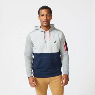 quilted pullover sweatshirt