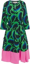 Thumbnail for your product : Marni Paneled Printed Cotton-poplin Dress