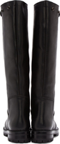 Thumbnail for your product : Rick Owens Black Leather Knee-High Derby Boots