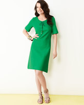 Thumbnail for your product : Joan Vass Pique Lace-Up Shift Dress, Women's