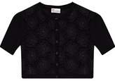Thumbnail for your product : RED Valentino Cropped Guipure Lace-Paneled Cotton Cardigan