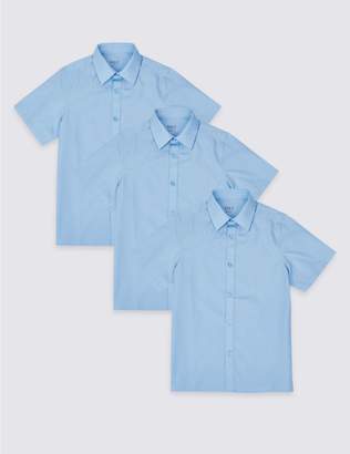 Marks and Spencer 3 Pack Boys' Easy to Iron Shirts
