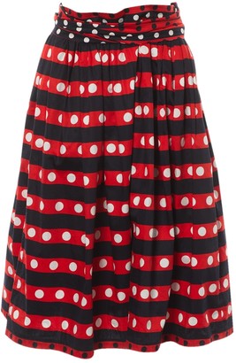 Saint Laurent Red Cotton Skirt for Women Vintage
